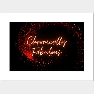 Spoonies are Chronically Fabulous (Red Glitter) Posters and Art